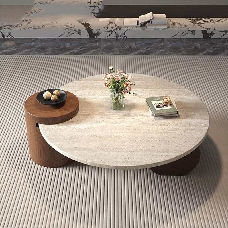 Double leg round type centre table