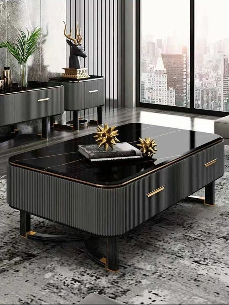 4 leg 2 drawer type centre table