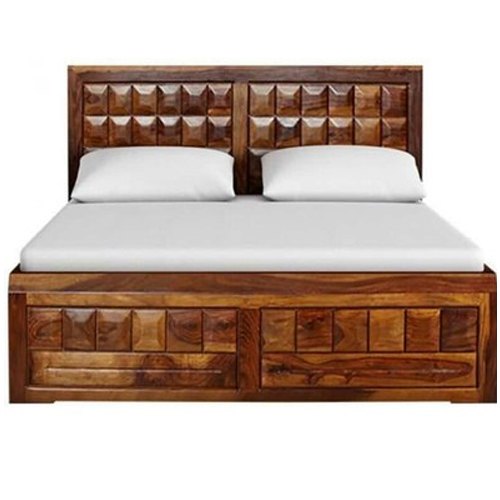 Teak Wood Polished Bed